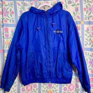 Men’s Vintage Charles River Apparel Royal Blue Bulldogs Windbreaker Jacket